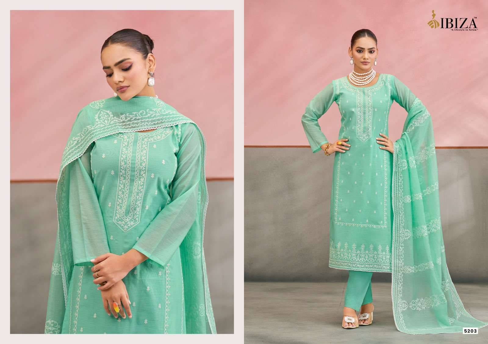 JOREE By IBIZA 5201 To 5204 Series Beautiful Festive Suits Stylish Colorful Fancy Casual Wear PURE MAL MAL COTTON Dresses At Wholesale Price